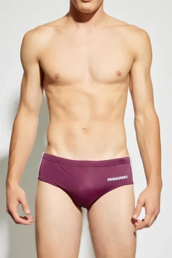 Dsquared2 PURPLE Swim briefs with logo