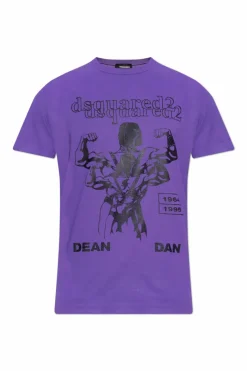 Dsquared2 PURPLE T-shirt with print