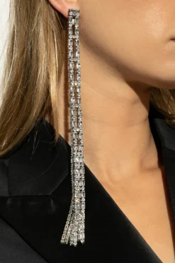 Dsquared2 SILVER Earrings with shimmering crystals
