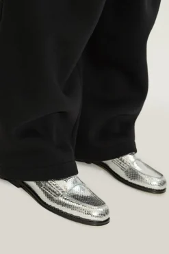 Dsquared2 SILVER Leather loafers