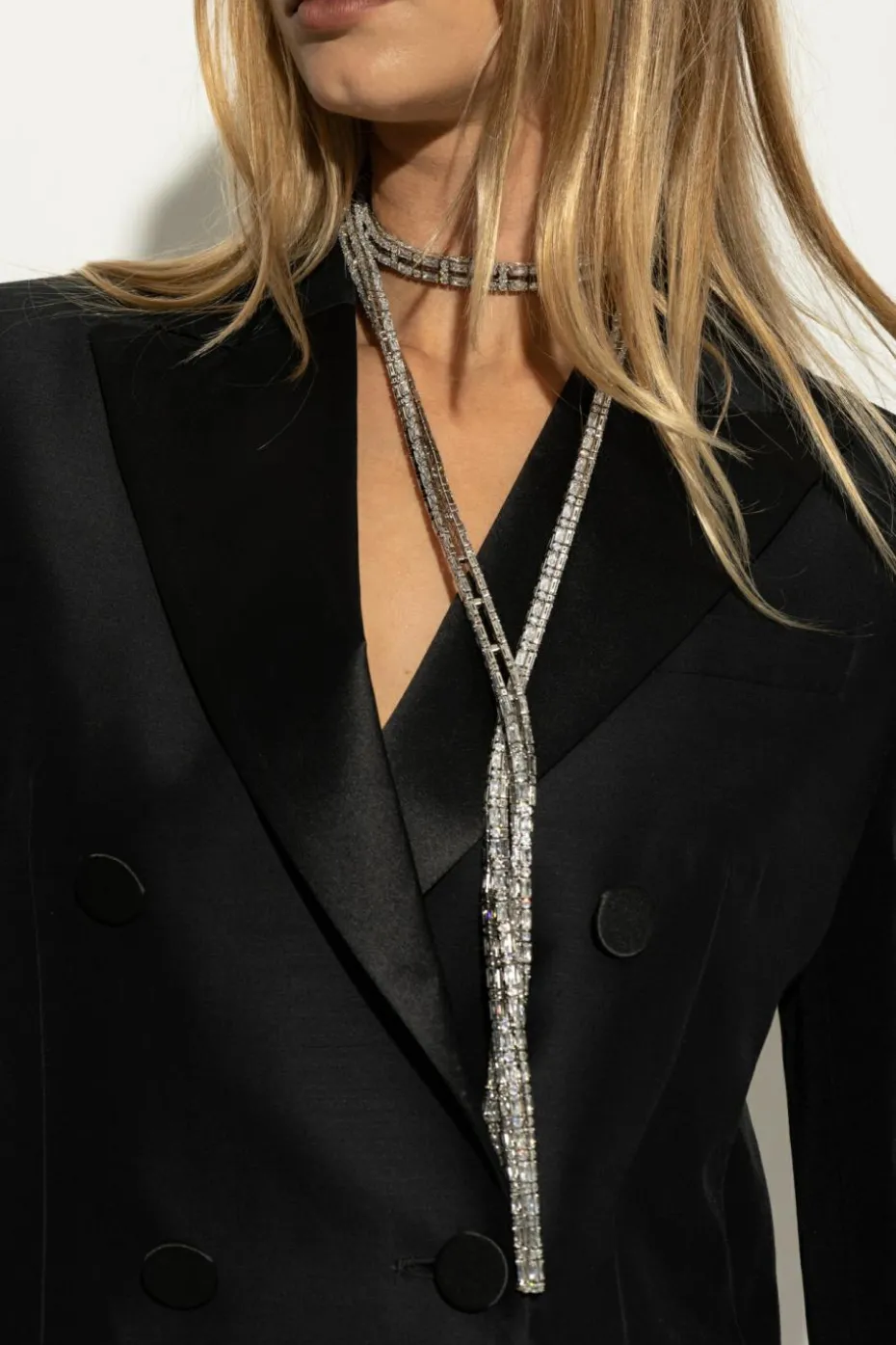 Dsquared2 SILVER Necklace with shimmering crystals