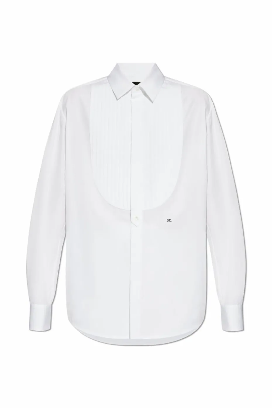 Dsquared2 WHITE Cotton shirt with concealed placket