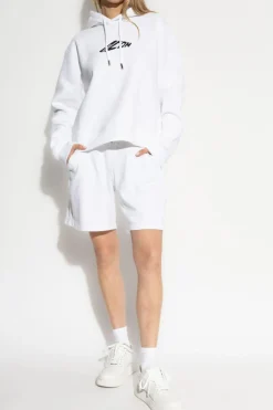 Dsquared2 WHITE Cotton shorts with printed logo