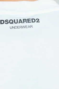 Dsquared2 WHITE Lingerie-style T-shirt with a round neckline