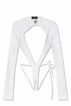 Dsquared2 WHITE Long sleeve bodysuit