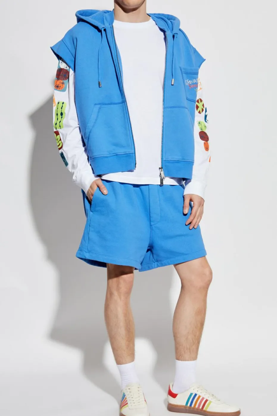 Dsquared2 WHITE Long-sleeve T-shirt capsule `Summer Lovers`