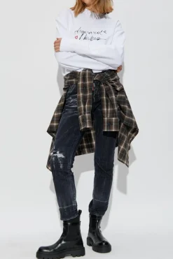 Dsquared2 WHITE Printed sweatshirt