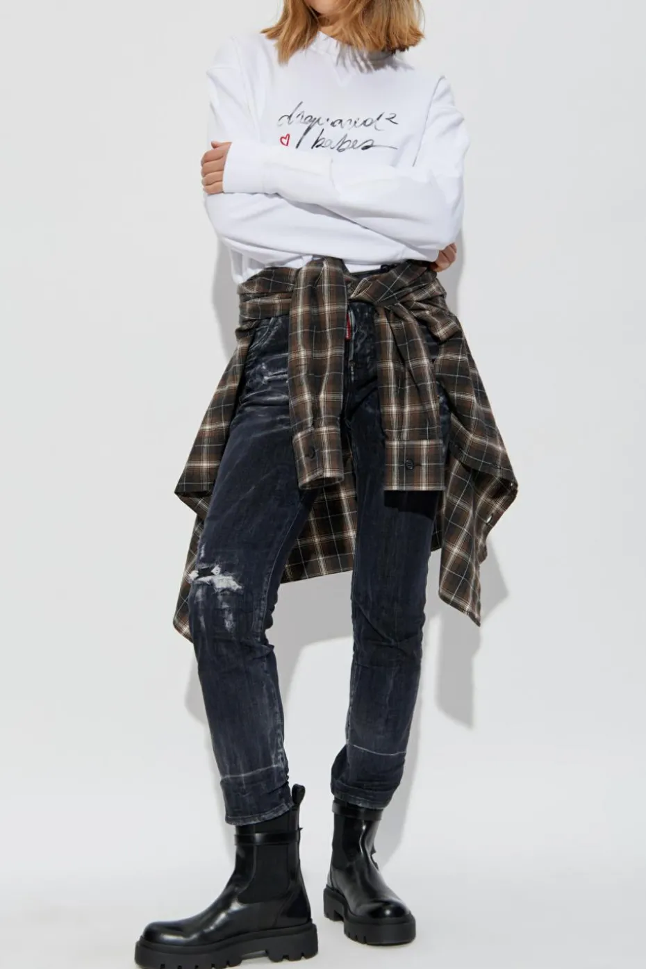 Dsquared2 WHITE Printed sweatshirt