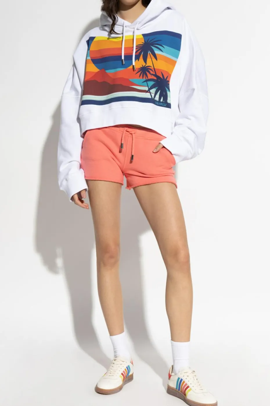 Dsquared2 WHITE "Summer Lovers" capsule sweatshirt