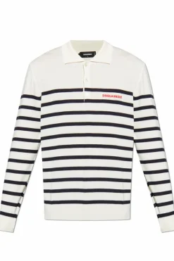 Dsquared2 WHITE Wool polo with logo