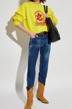 Dsquared2 YELLOW Sweatshirt with print