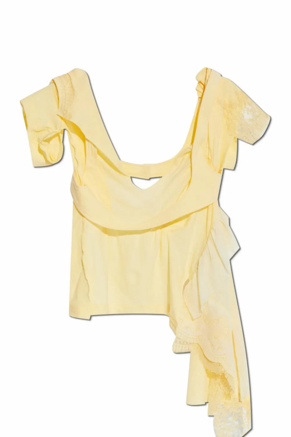 Dsquared2 YELLOW Top with lace insert