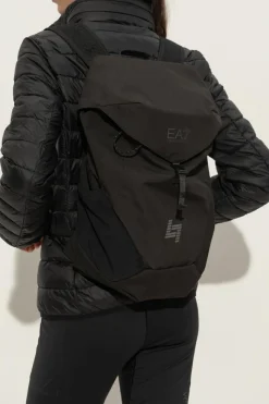 EA7 Emporio Armani BLACK Backpack with logo