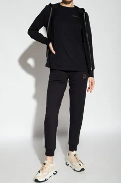 EA7 Emporio Armani BLACK Hoodie & sweatpants set