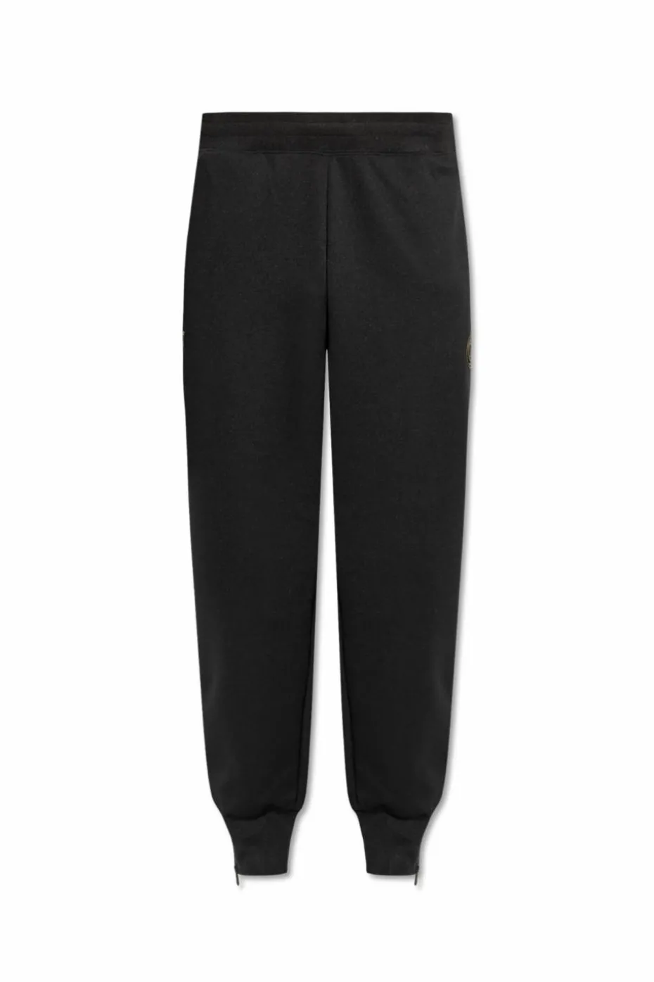 EA7 Emporio Armani BLACK Pants with logo patch