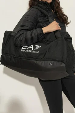 EA7 Emporio Armani BLACK Sports bag with logo