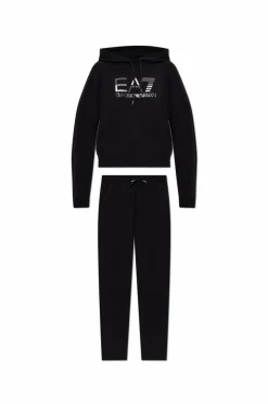 EA7 Emporio Armani BLACK Sweatshirt and sweatpants set