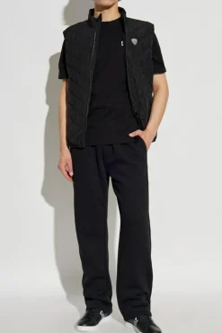 EA7 Emporio Armani BLACK T-shirt with printed logo