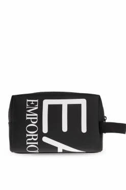 EA7 Emporio Armani BLACK Wash bag with logo