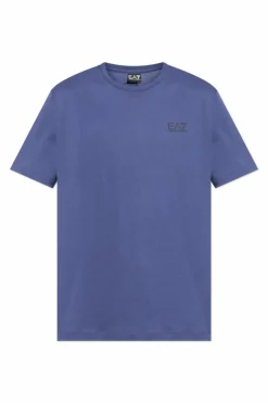 EA7 Emporio Armani BLUE T-shirt with printed logo