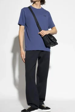 EA7 Emporio Armani BLUE T-shirt with printed logo
