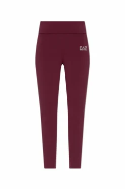 EA7 Emporio Armani BURGUNDY Training leggings