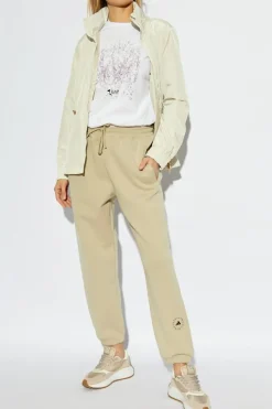 EA7 Emporio Armani cream Hooded jacket