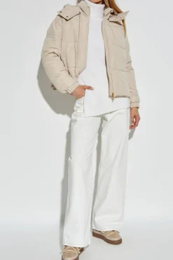 EA7 Emporio Armani cream Quilted insulated jacket