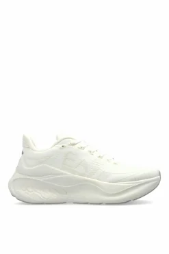 EA7 Emporio Armani cream Sneakers with logo