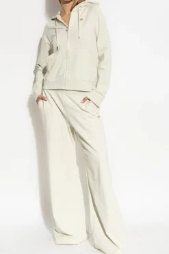 EA7 Emporio Armani cream Sweatshirt from the Sustainability collection