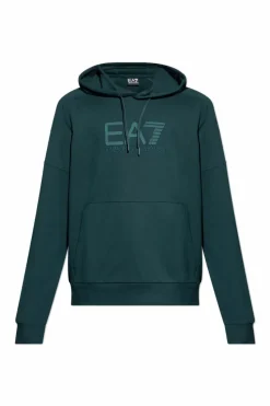 EA7 Emporio Armani GREEN Sweatshirt from the `Sustainability` collection