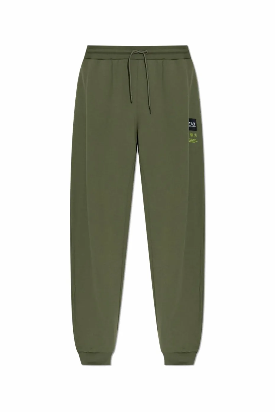EA7 Emporio Armani GREEN Sweatpants with logo patch