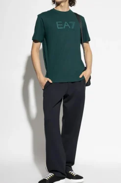 EA7 Emporio Armani GREEN T-shirt from the "Sustainability" collection