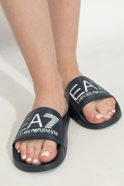 EA7 Emporio Armani NAVY BLUE Slides with logo