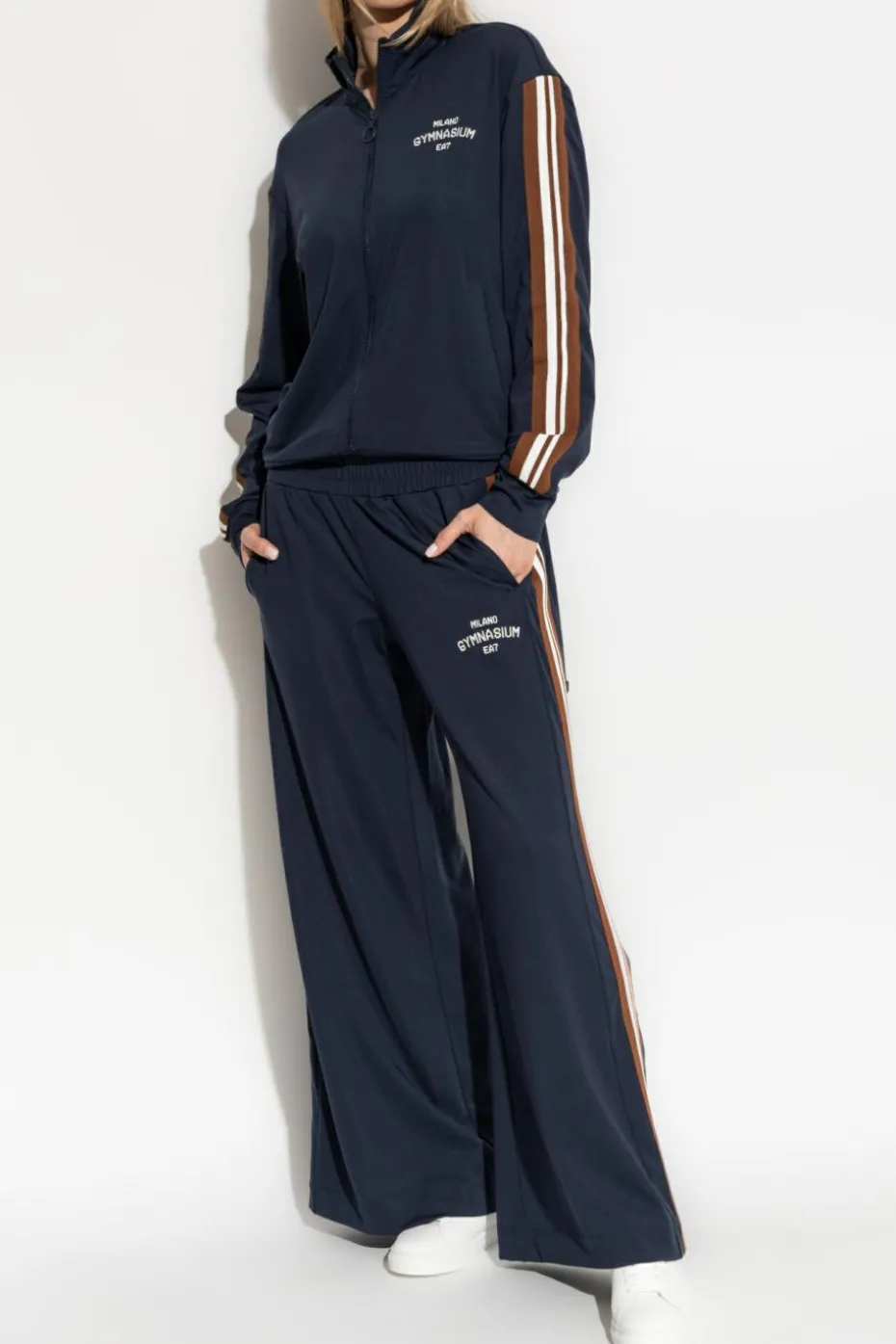 EA7 Emporio Armani NAVY BLUE Sweatshirt with embroidered logo