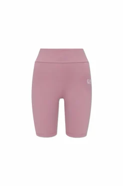 EA7 Emporio Armani PINK Training shorts with printed logo