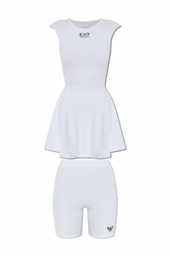 EA7 Emporio Armani WHITE Set: Dress and Shorts