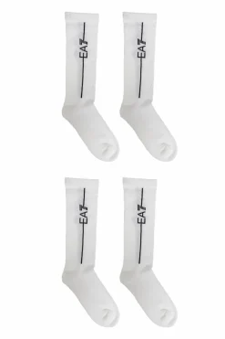 EA7 Emporio Armani WHITE Two-pack socks