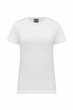 EA7 Emporio Armani WHITE T-shirt from the Sustainability collection