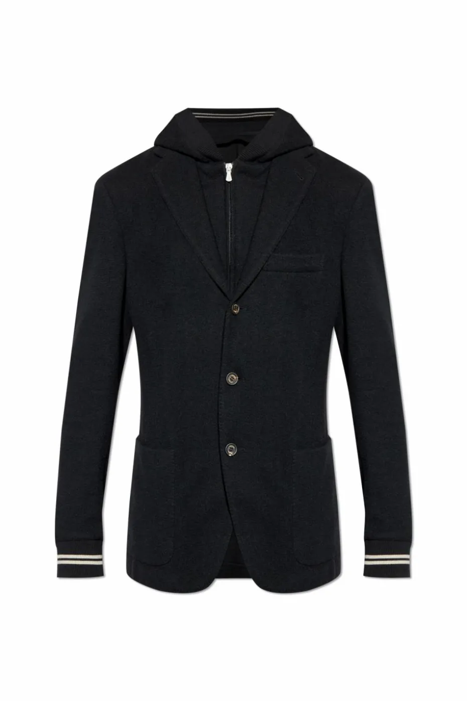 Eleventy BLACK Jacket with detachable hood
