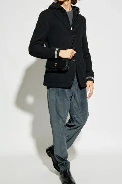Eleventy BLACK Jacket with detachable hood