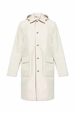 Eleventy cream Coat with detachable hood