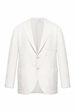 Eleventy cream Striped Pattern Blazer