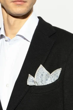 Eleventy GREY Patterned pocket square