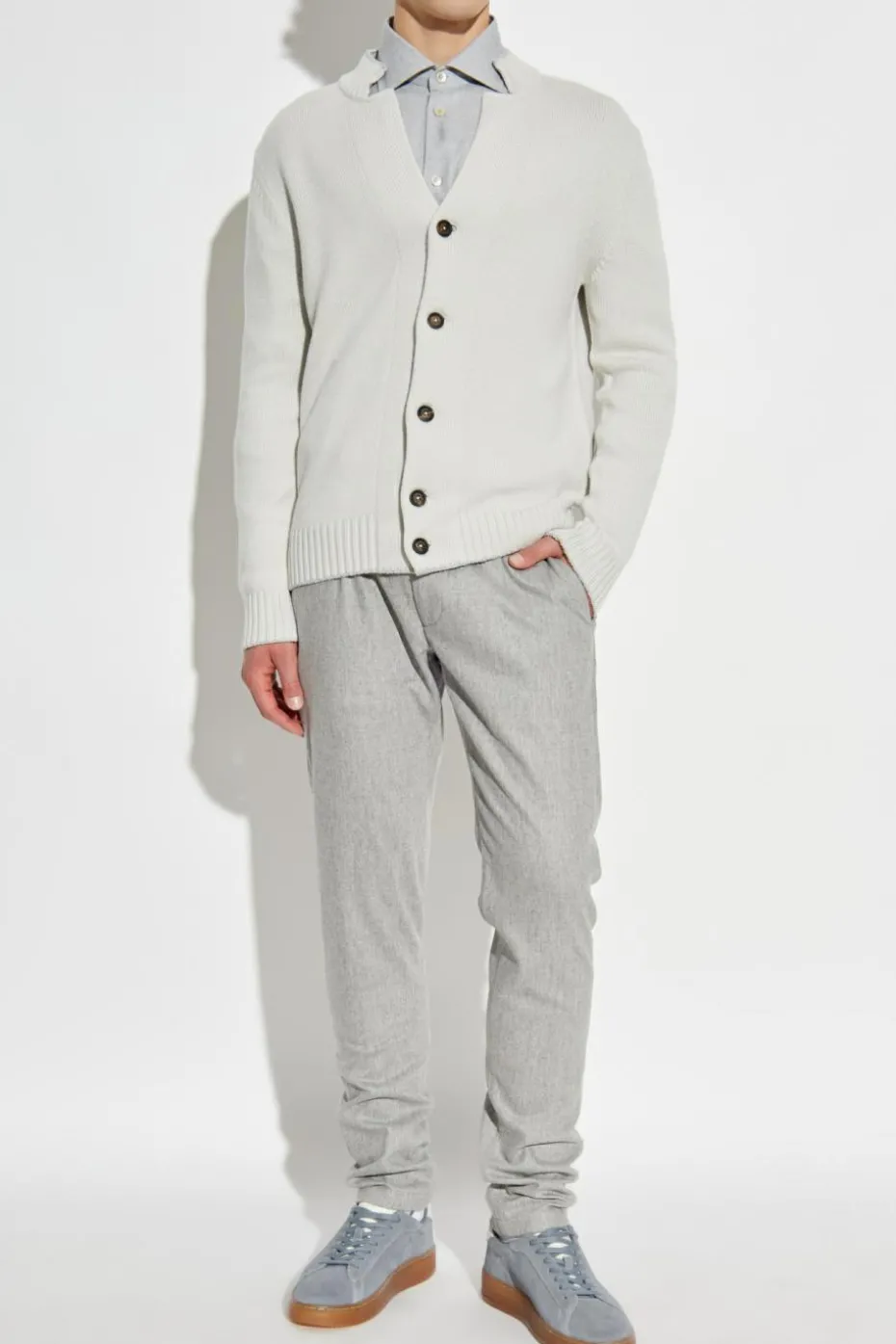 Eleventy GREY Wool trousers