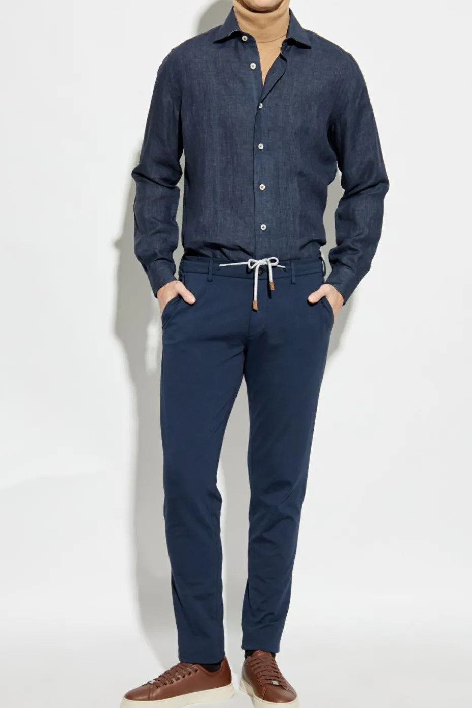 Eleventy NAVY BLUE Linen shirt