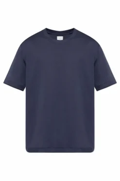 Eleventy NAVY BLUE Round neck T-shirt