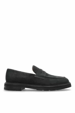 Eleventy NAVY BLUE Suede "loafers" shoes