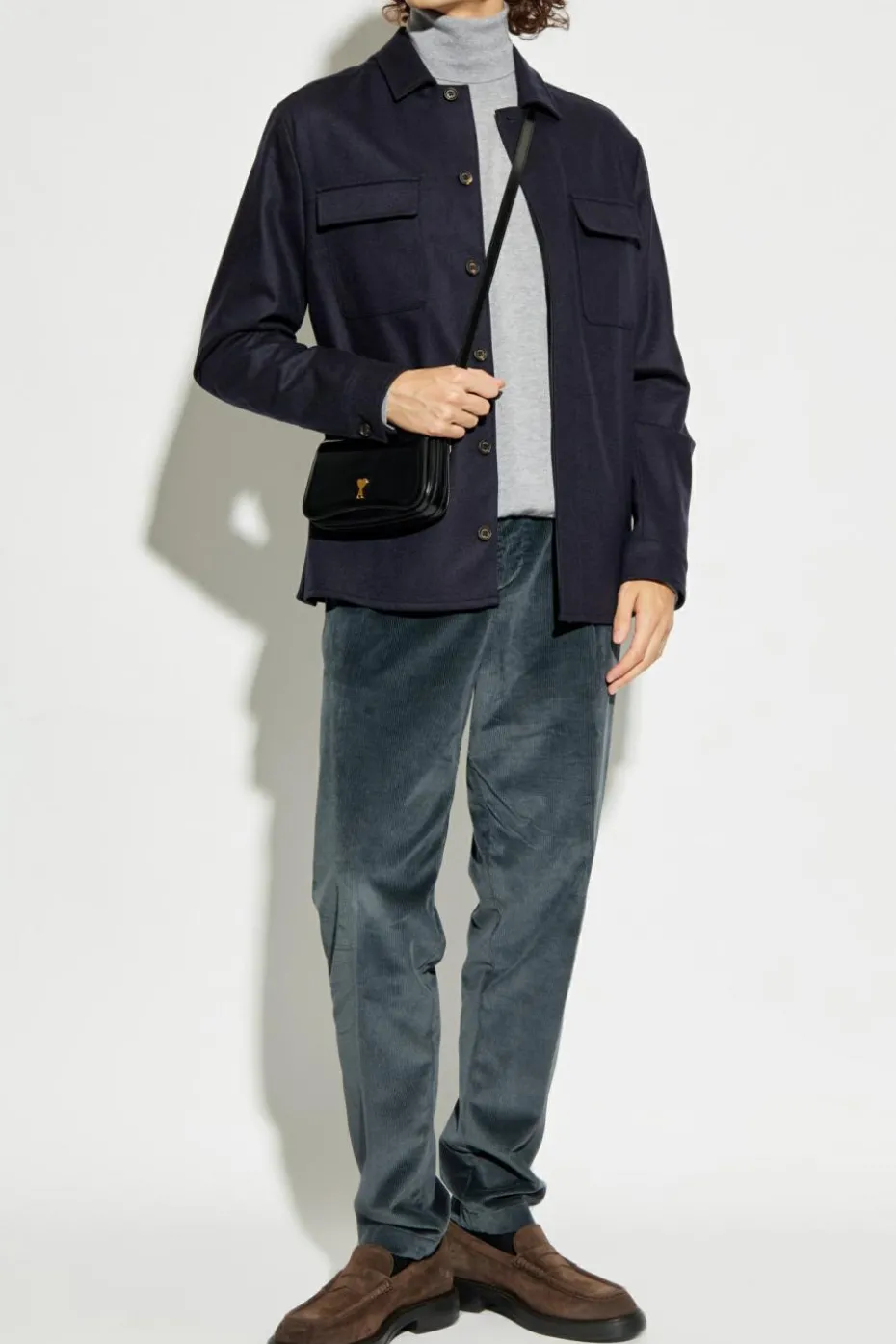 Eleventy NAVY BLUE Wool shirt
