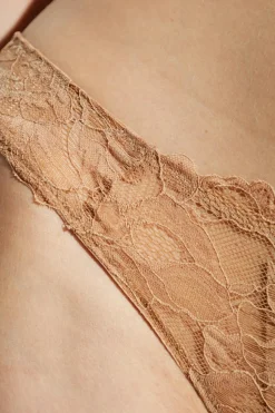 Emporio Armani beige Lace panties from the Sustainability collection